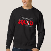 Sweatshirt Support Squad Septo Optic Dysplasia Awareness Red  (Devant)