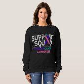 Sweatshirt Support Squad Thyroide Cancer Awareness Month Ribb (Devant entier)