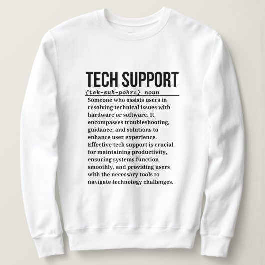 Sweatshirt Support technique (Design devant)