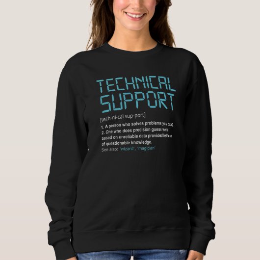 Sweatshirt Support technique amusant Définition Toutes les ch (Devant)