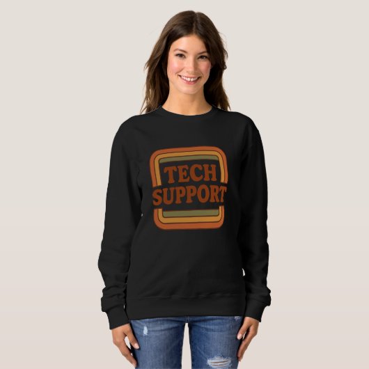 Sweatshirt Support technique Centre d'aide informatique Funny (Devant entier)