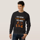 Sweatshirt Support technique Cookie de Noël Informatique Nerd (Devant entier)
