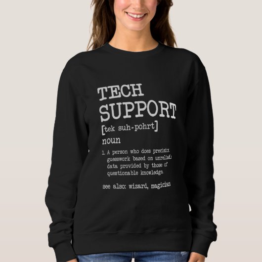 Sweatshirt Support technique Définition de l'ordinateur (Devant)