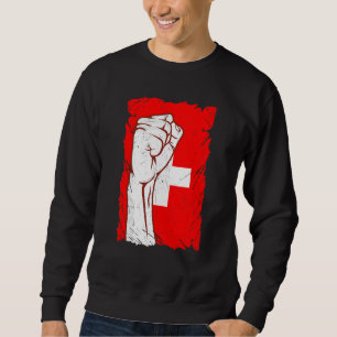 Sweatshirt supporter Suisse Football drapeau Balle 2022 pour