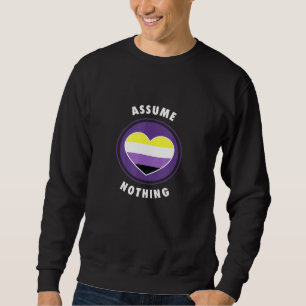 Sweatshirt Supposons Rien De Non-binaire Enby Genderqueer Non