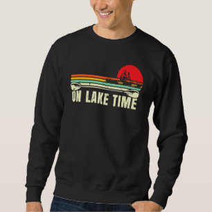 Sweatshirt Sur Le Lac Temps Rétro Botte Pontooning Kayak Can