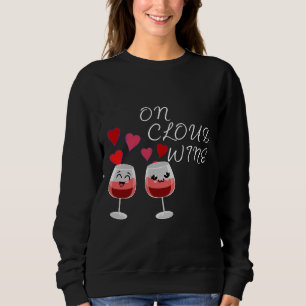 Sweatshirt Sur le vin nuageux Arrière - plan rouge foncé