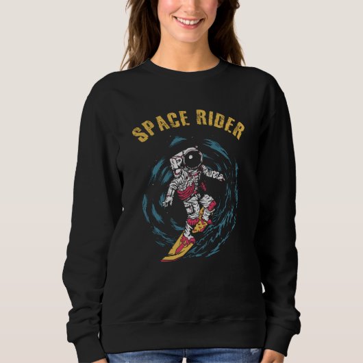 Sweatshirt Surf Astronaut Spatial Surfer (Devant)