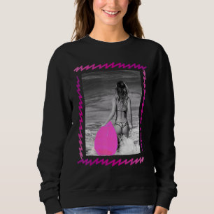 Sweatshirt Surf Life Babe 80s Retro Vintage Style Graphics