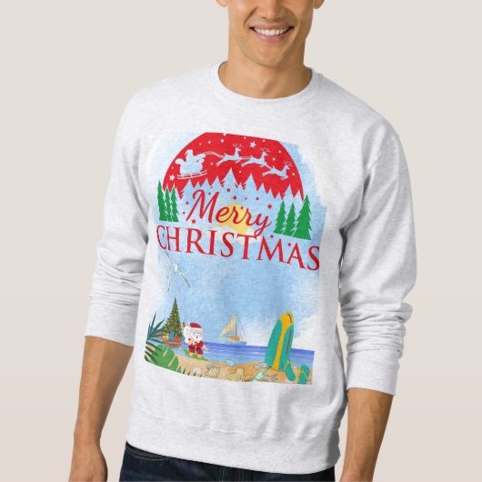 Sweatshirt Surf pour Père Noël (Devant)