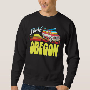 Sweatshirt Surf rétro Oregon Sunset et Van Vintage 80