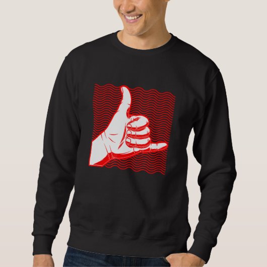 Sweatshirt Surf Shaka Surf Design (Devant)