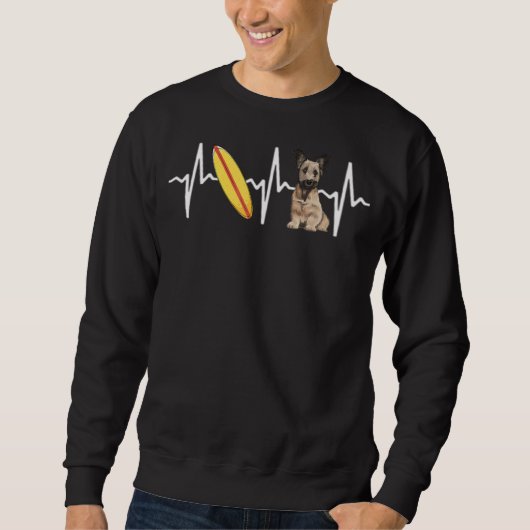 Sweatshirt Surf Skye Terrier Heartbeat Chien (Devant)
