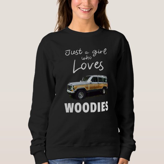 Sweatshirt Surf Voiture Classique Wagon Juste Une Fille Qui A (Devant)