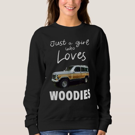 Sweatshirt Surf Voiture Classique Wagon Juste Une Fille Qui A (Devant)