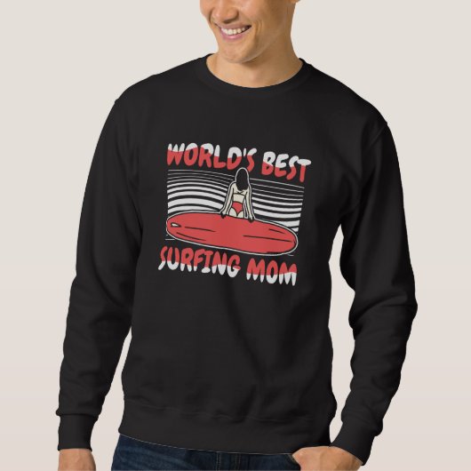Sweatshirt Surfer Mother Surfrider  Waves Surfboard Surfing M (Devant)