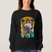 Sweatshirt Surfer Skeleton Waves  Surfboard Surfrider Taco Su (Devant)