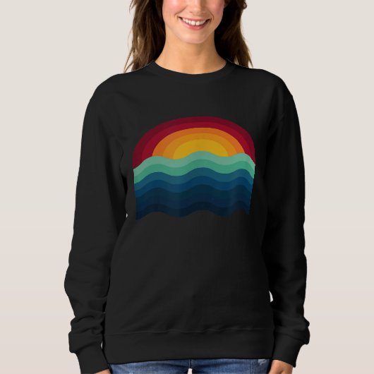 Sweatshirt Surfer Surfboard Sunset Surf Surf Wakeboard Wav (Devant)