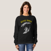 Sweatshirt Surfeur Astronaute Cavalier Spatial (Devant entier)