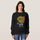 Sweatshirt surfing board alien space aliens ufo (Devant entier)