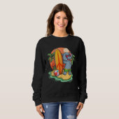 Sweatshirt Surfing Elephant Beach Vacation Animal Graphic (Devant entier)