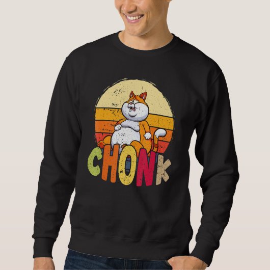 Sweatshirt Surpoids Chubby Chonk Mème Chat Pour Feline Gras (Devant)