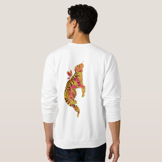 Sweatshirt Surreal Neon Tiger (Dos entier)