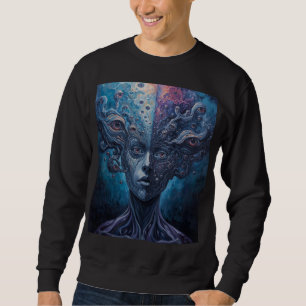 Sweatshirt Surréaliste Psychédélique Vision Partagée Multiple