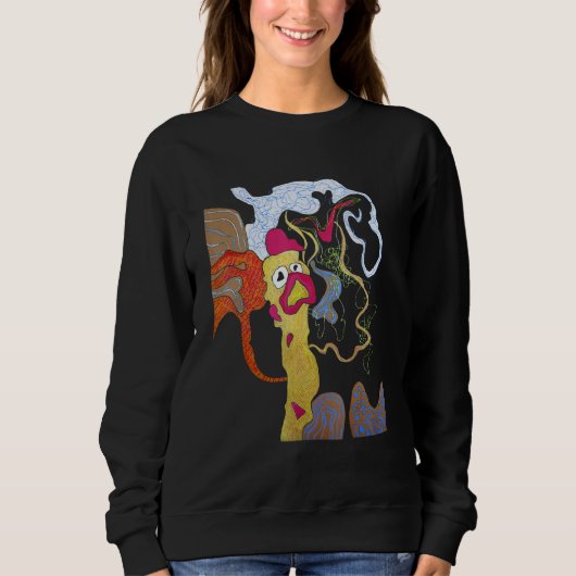 Sweatshirt Surrealistic Artwork Contemporary Art Graphic Crea (Devant)