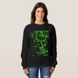 Sweatshirt Survêtement à capuche crâne Venin Néon Femme - Rad