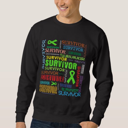 Sweatshirt Survivant Collage.png de lymphome de Non-Hodgkins (Devant)