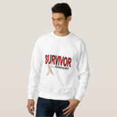 Sweatshirt Survivant de cancer de poumon (Devant entier)