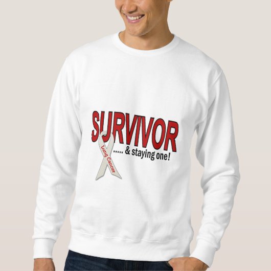 Sweatshirt Survivant de cancer de poumon (Devant)