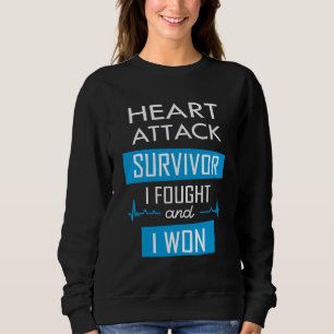 Sweatshirt Survivant de l'attaque cardiaque, je me suis battu
