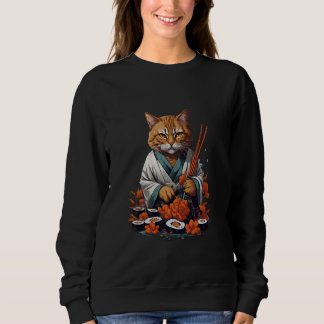 Sweatshirt Sushi Anime Cat Cats Kawaii Neko Sushi Lover