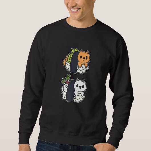 Sweatshirt Sushi Cats Pet Person (Devant)