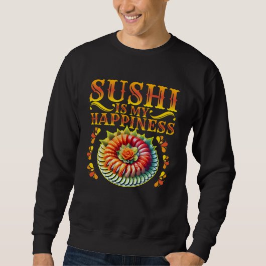 Sweatshirt sushi est mon bonheur (Devant)