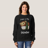 Sweatshirt Sushi is My Valentine Monkey Valentine's Day (Devant entier)