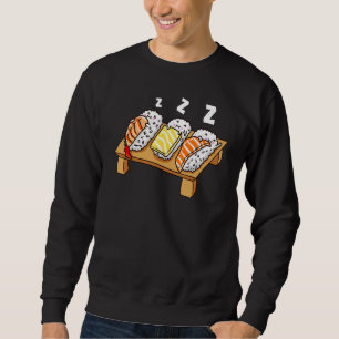 Sweatshirt Sushi Nigiri Japonais Dormir Sur Le Plateau De Sus