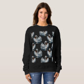 Sweatshirt Swan Birds Design Motif (Devant entier)