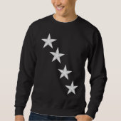 Sweatshirt Swearshirt noir avec étoiles en diagonale (Devant)