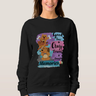 Sweatshirt Sweat-shirt Bonnes Fois + Amis Fous Amoureux des C