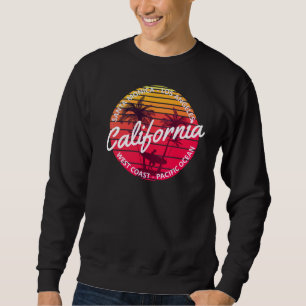 Sweatshirt Sweat-shirt Californie Rétro Coucher de soleil