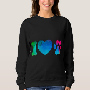 Sweatshirt Sweat-shirt confortable I Love Pets pour femmes - 