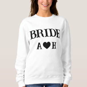 Sweatshirt Sweat-shirt de mariée noir personnalisé