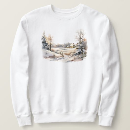 Sweatshirt Sweat-shirt Scène d'Hiver (Design devant)
