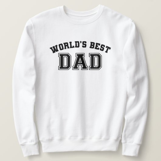 Sweatshirt sweater for dad world's best dad, personalized (Design devant)