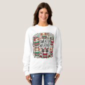 Sweatshirt "Sweater Weather Pups - Festive Holiday Dogs" (Devant entier)