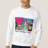Sweatshirt sweatshirt. Heureuse Sainte-Valentin. doe/merm (Devant)