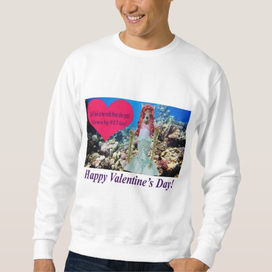 Sweatshirt sweatshirt. Heureuse Sainte-Valentin. doe/merm (Devant)